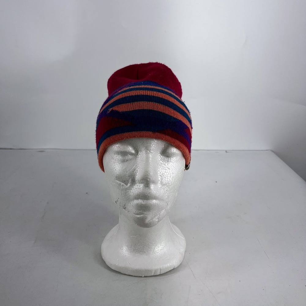 Smartwool‎ Merino Wool Beanie Hat Multicolor Striped Geometric Knit Winter Cap